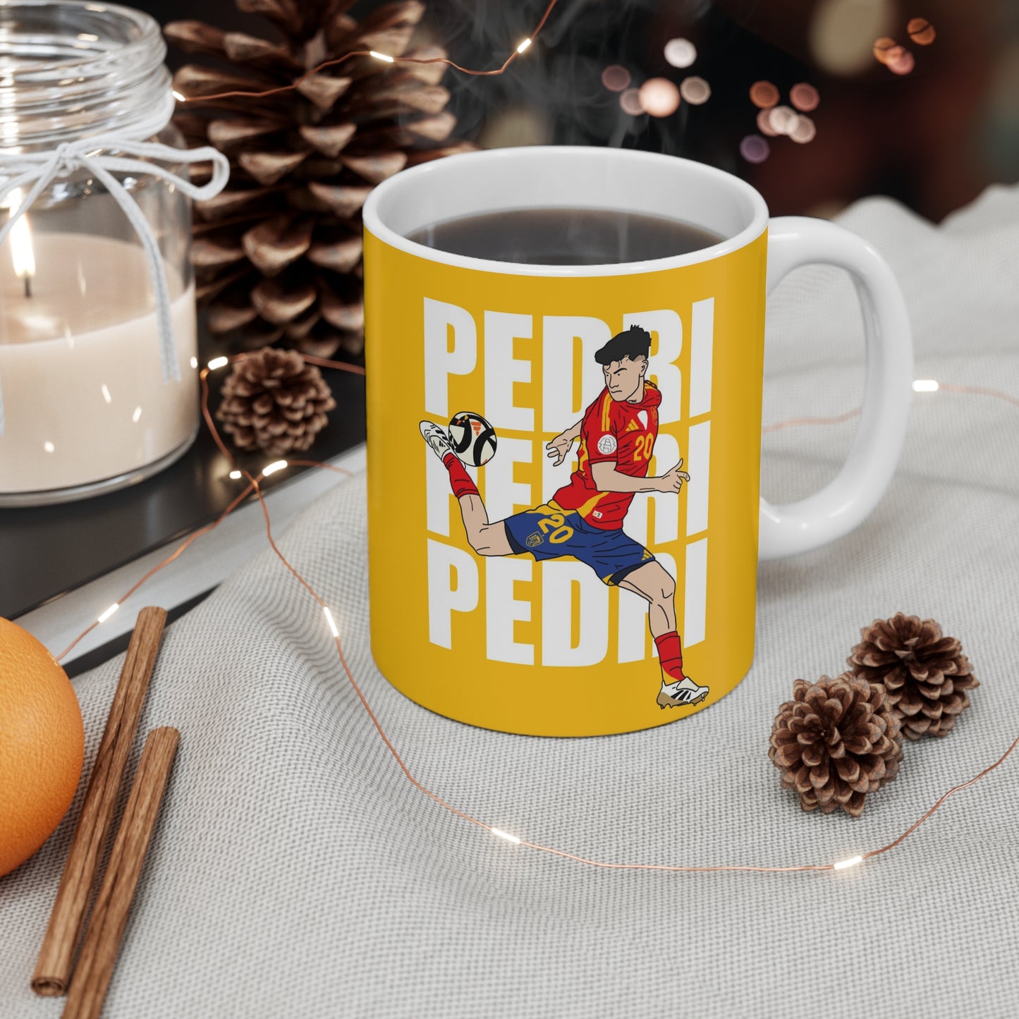 Pedri Spain Soccer Mug — 11oz Football Player Coffee Cup