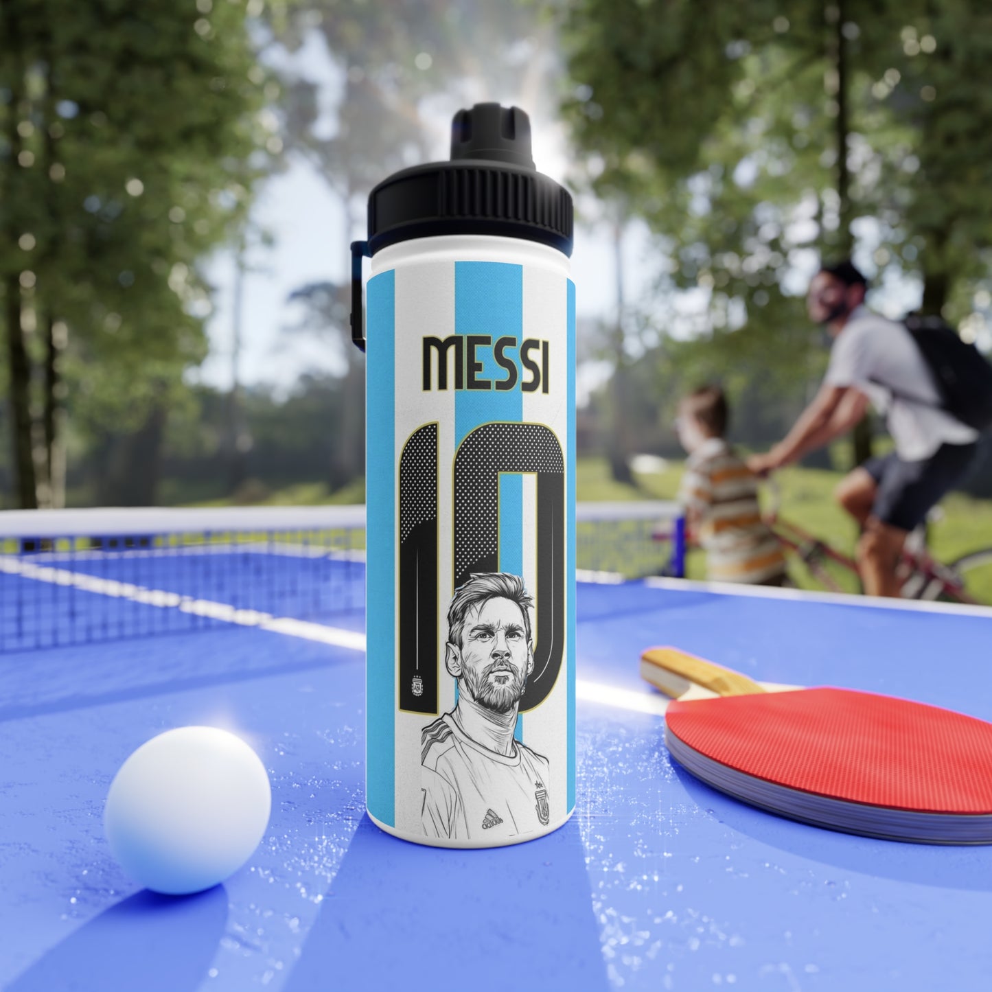 Lionel Messi #10 Argentina Stainless Steel Sports Water Bottle