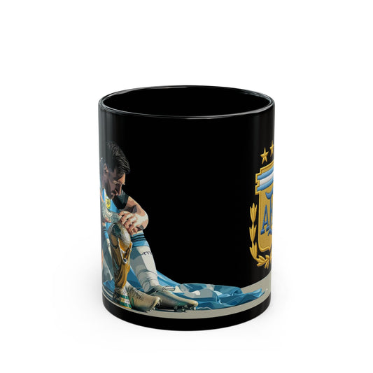Argentina AFA Soccer Black Mug — Football Fan Coffee Cup (11oz/15oz)