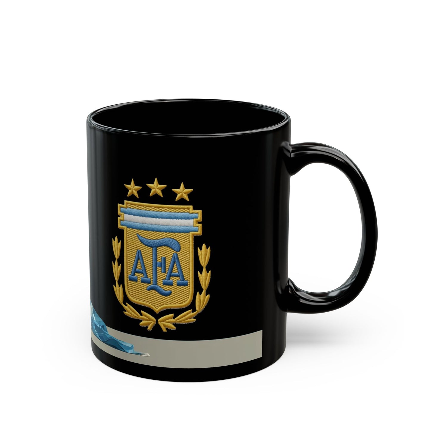 Argentina AFA Soccer Black Mug — Football Fan Coffee Cup (11oz/15oz)