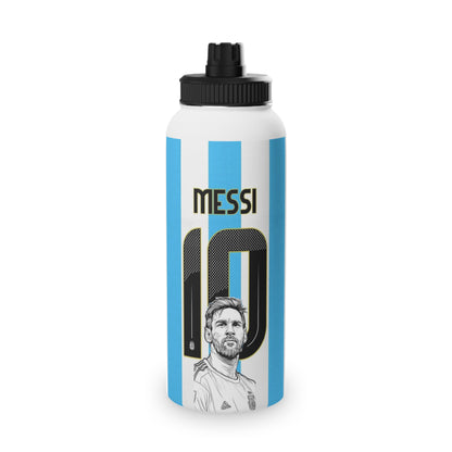 Lionel Messi #10 Argentina Stainless Steel Sports Water Bottle
