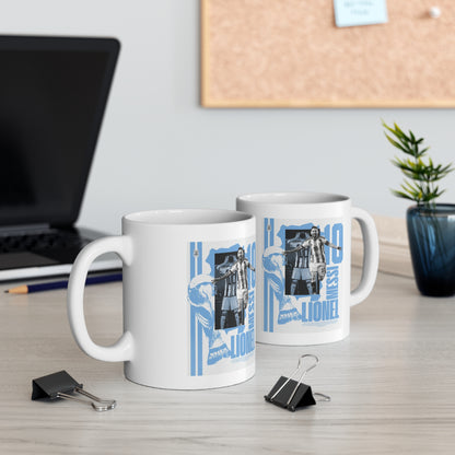 Lionel Messi Soccer Mug — Retro Argentina Jersey 11oz Coffee Cup