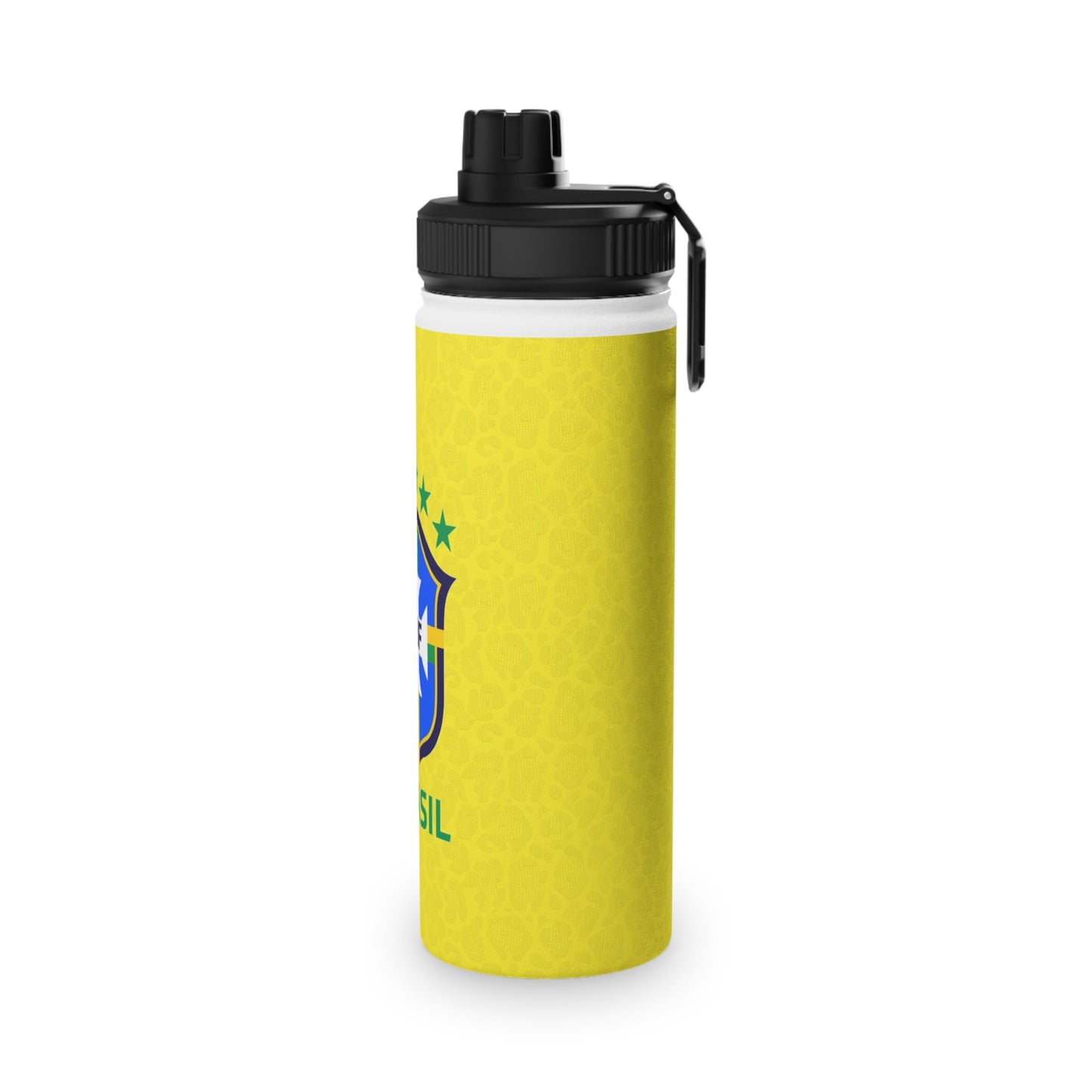 Brasil Soccer Crest Stainless Steel Water Bottle – Sports Lid