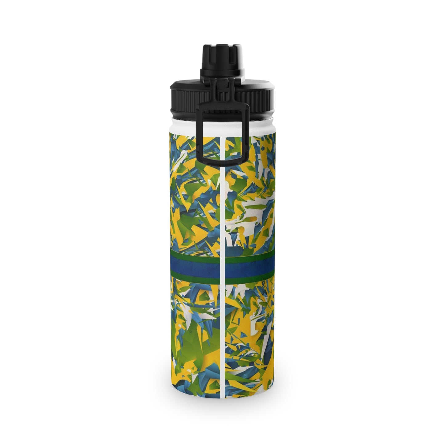 Brazil Flag Sports Water Bottle — CBF Crest Stainless Steel Bottle