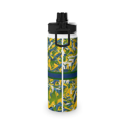 Brazil Flag Sports Water Bottle — CBF Crest Stainless Steel Bottle