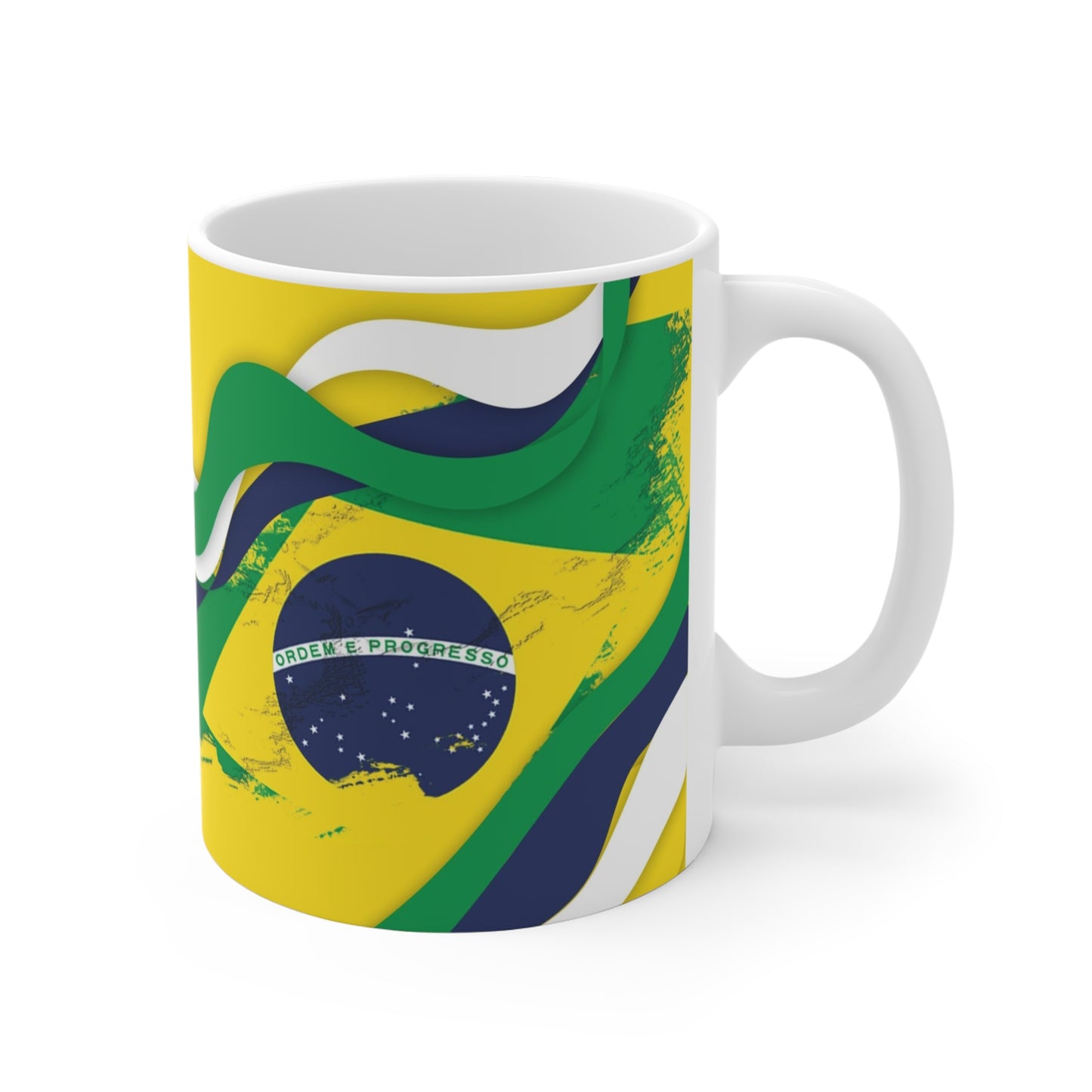 Brazil Football Crest 11oz Mug – CBF Shield Soccer Fan Coffee Cup