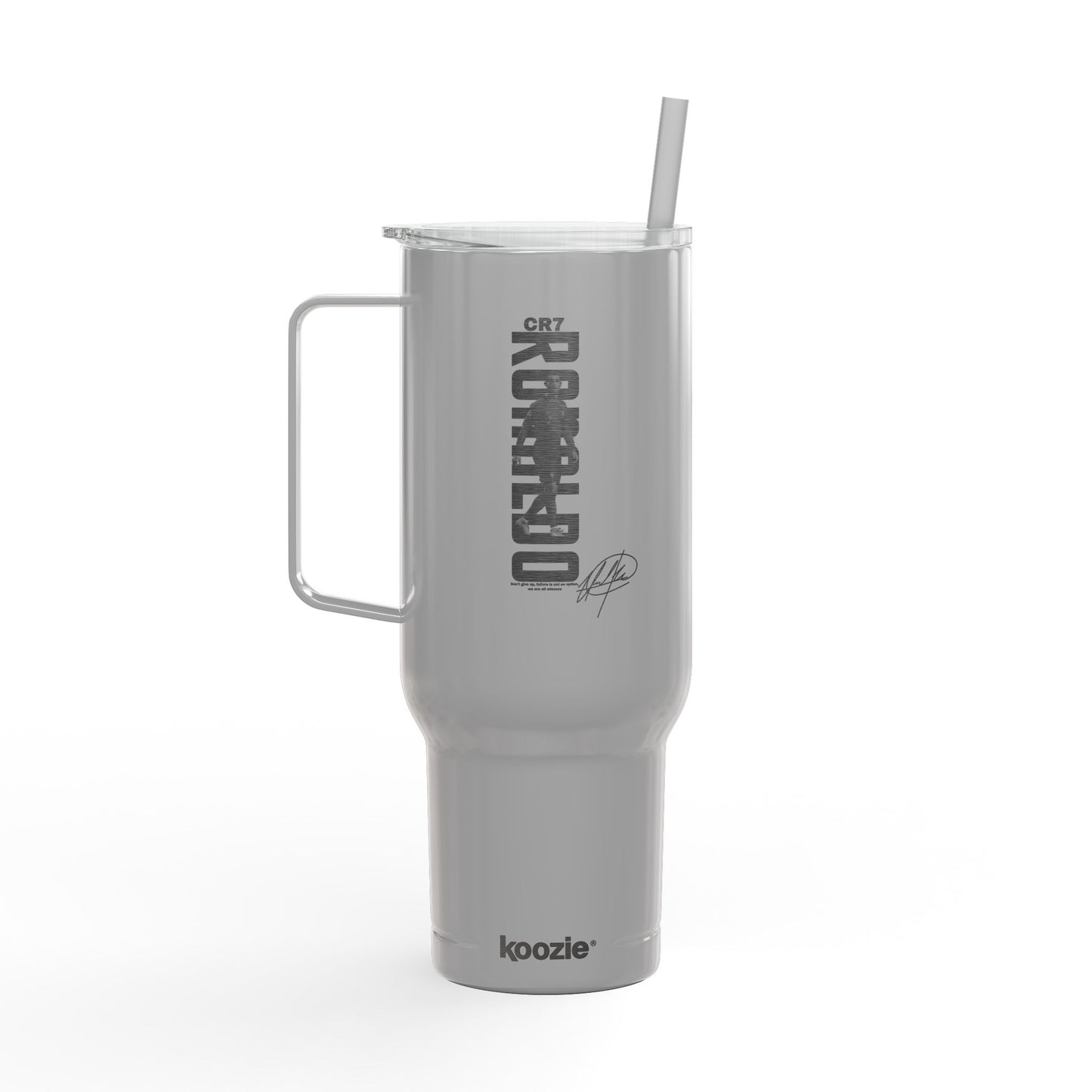 CR7 Ronaldo Signature 40oz Insulated Engraved Tumbler with Handle & Lid