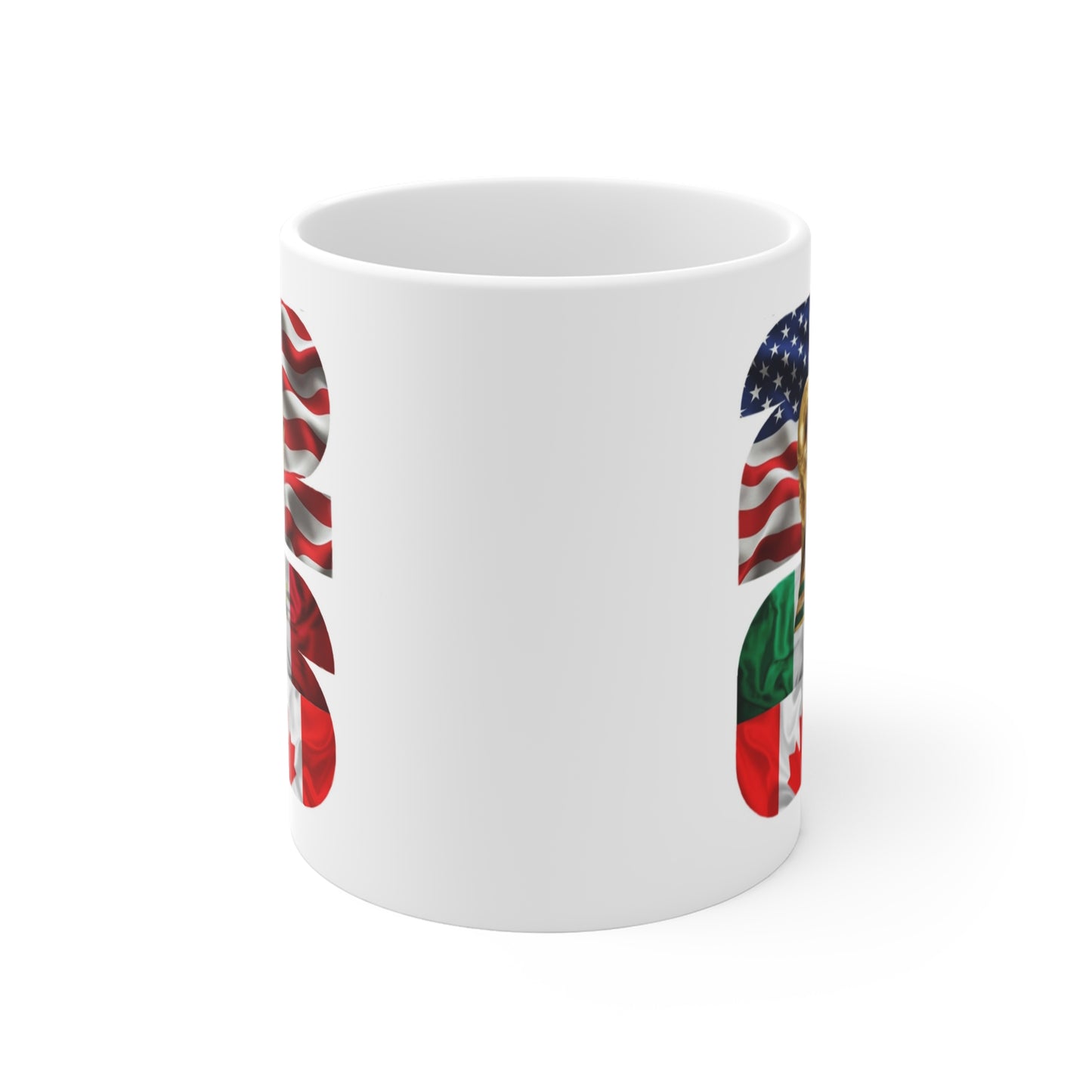 World Cup Trophy Flag Mug — USA Mexico Canada 11oz