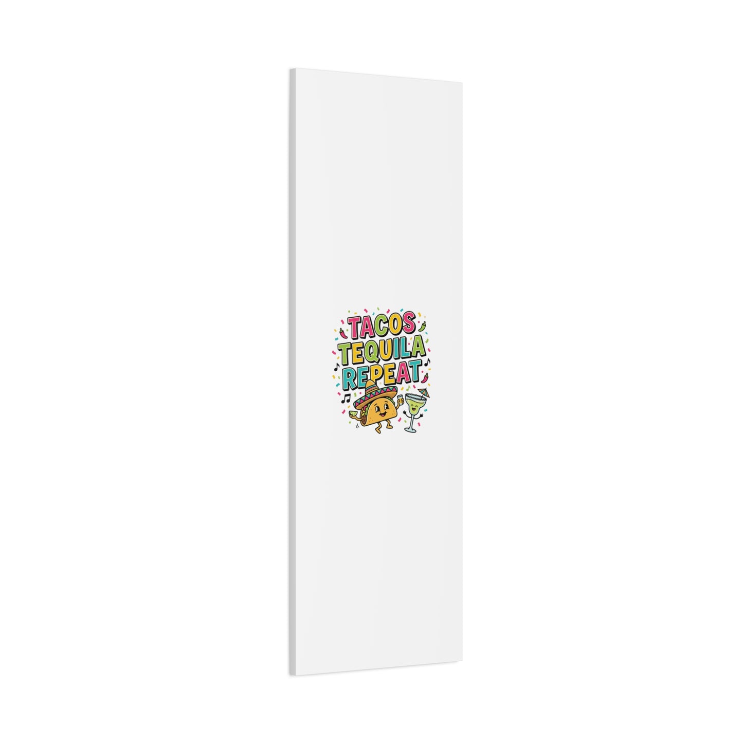 Tacos Tequila Repeat Canvas | Cinco de Mayo party wall art