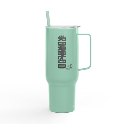 CR7 Ronaldo Signature 40oz Insulated Engraved Tumbler with Handle & Lid