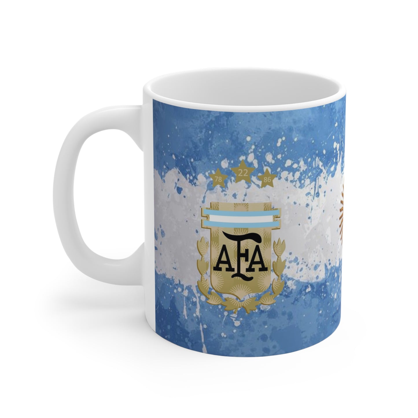 Argentina Flag Soccer Mug — AFA Crest 11oz