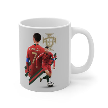 Soccer Legend No.7 Ceramic Mug — Portugal Football Player Design