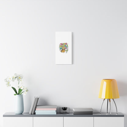 Tacos Tequila Repeat Canvas | Cinco de Mayo party wall art