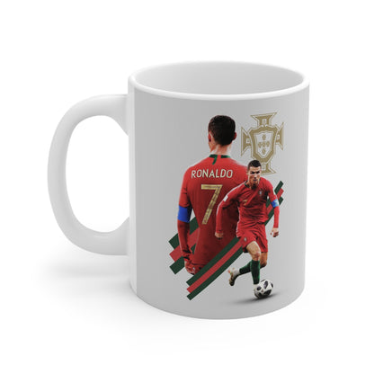 Soccer Legend No.7 Ceramic Mug — Portugal Football Player Design