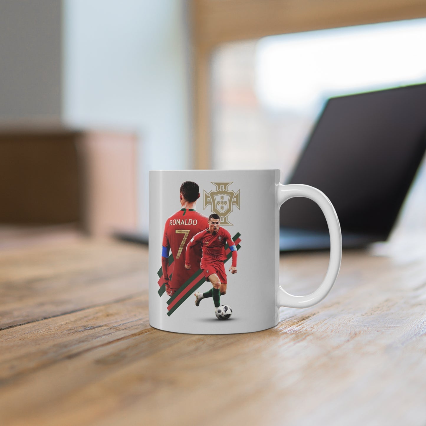 Soccer Legend No.7 Ceramic Mug — Portugal Football Player Design