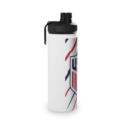 USA Shield Stainless Steel Sports Water Bottle - Patriotic Athletic Hydration