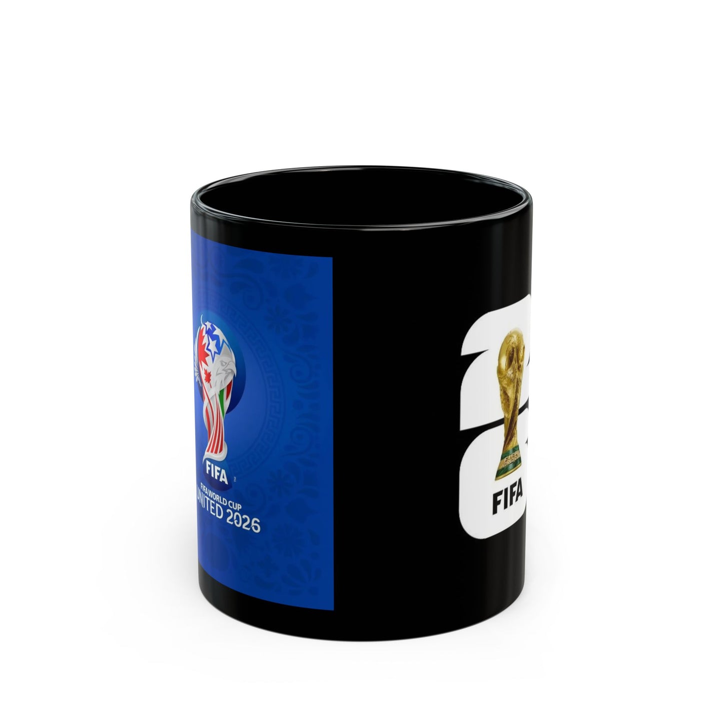 FIFA World Cup 2026 Black Coffee Mug – Official Trophy Logo 11oz/15oz