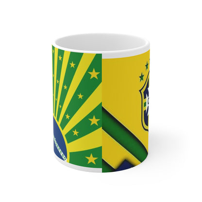 Brazil Flag Coffee Mug - Ordem e Progresso 11oz