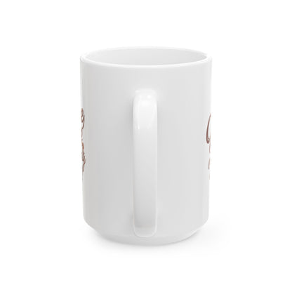 Coffee Everything Mug – Retro Brown Script Ceramic Coffee Cup (11oz & 15oz)