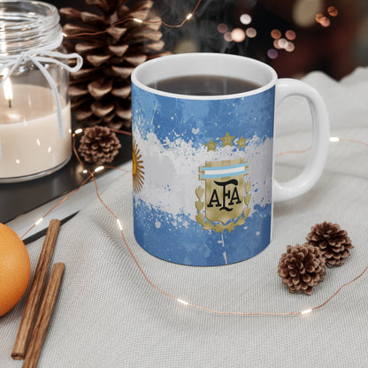 Argentina Flag Soccer Mug — AFA Crest 11oz
