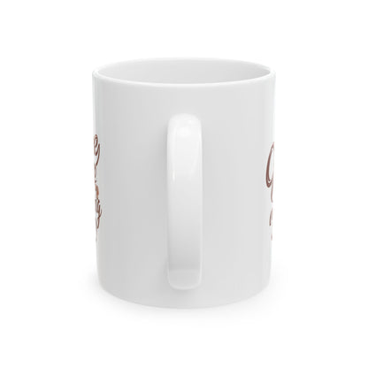 Coffee Everything Mug – Retro Brown Script Ceramic Coffee Cup (11oz & 15oz)