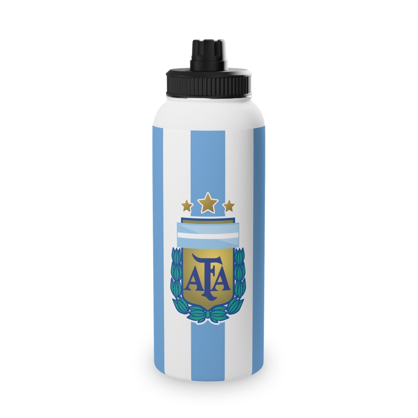 Argentina Crest Stainless Steel Sports Water Bottle – AFA Flag Design
