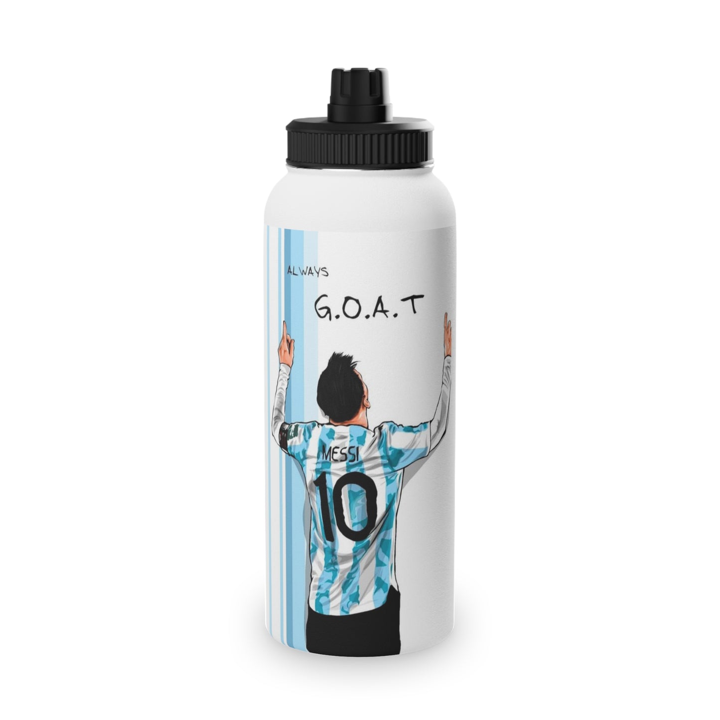 Messi G.O.A.T. Stainless Steel Sports Water Bottle