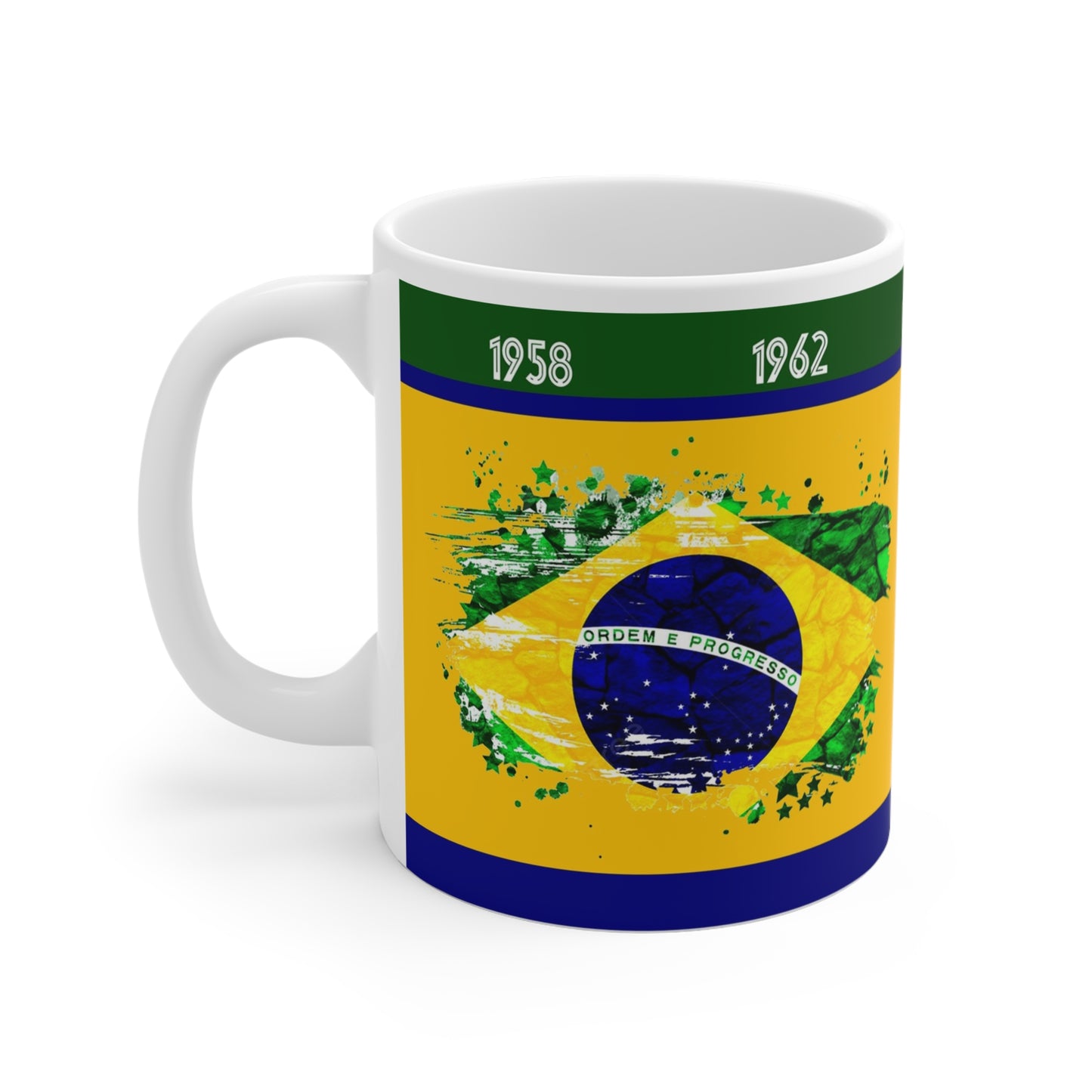 Brazil Flag Coffee Mug – Vintage World Cup Years 11oz