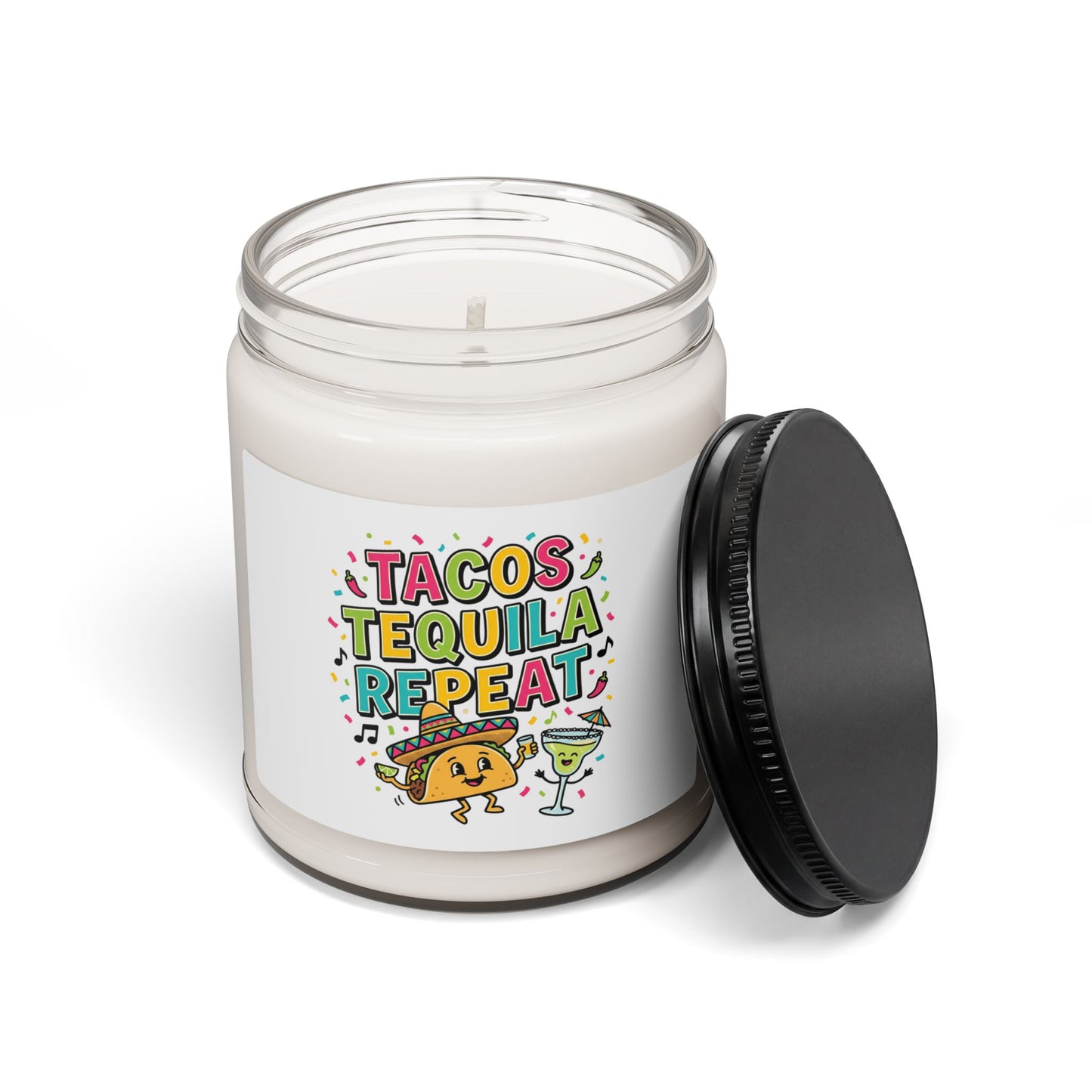 Tacos Tequila Repeat Candle | Cinco de Mayo, Fiesta Humor Soy Candle