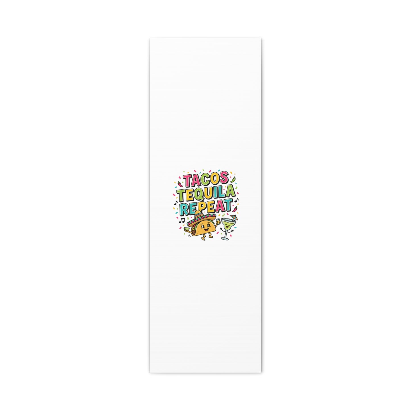 Tacos Tequila Repeat Canvas | Cinco de Mayo party wall art