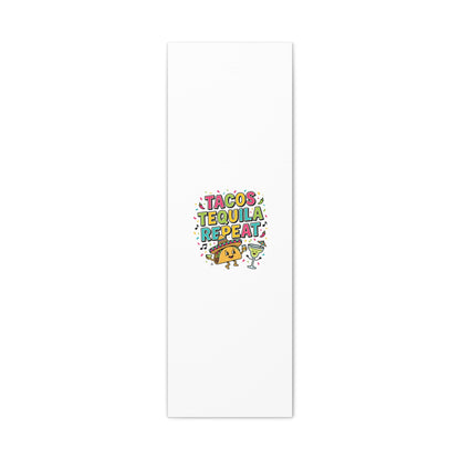 Tacos Tequila Repeat Canvas | Cinco de Mayo party wall art