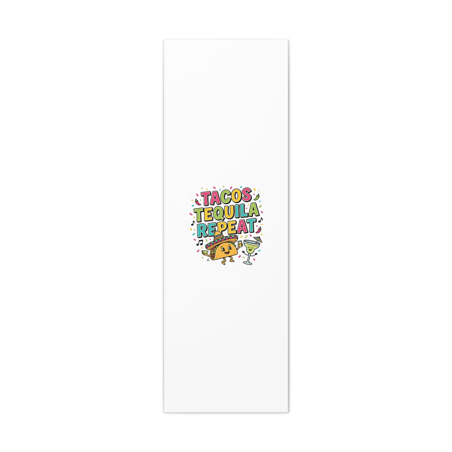 Tacos Tequila Repeat Canvas | Cinco de Mayo party wall art