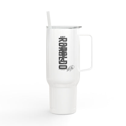 CR7 Ronaldo Signature 40oz Insulated Engraved Tumbler with Handle & Lid