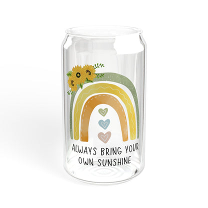 Bring your own sunshing- Sipper style clear glassware